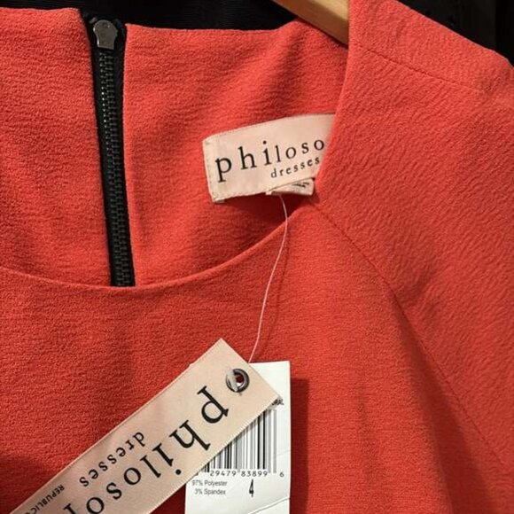 Philosophy Coral Textured Knit Sheath Dress - Size 4 - Work/Office - Picture 5 of 5